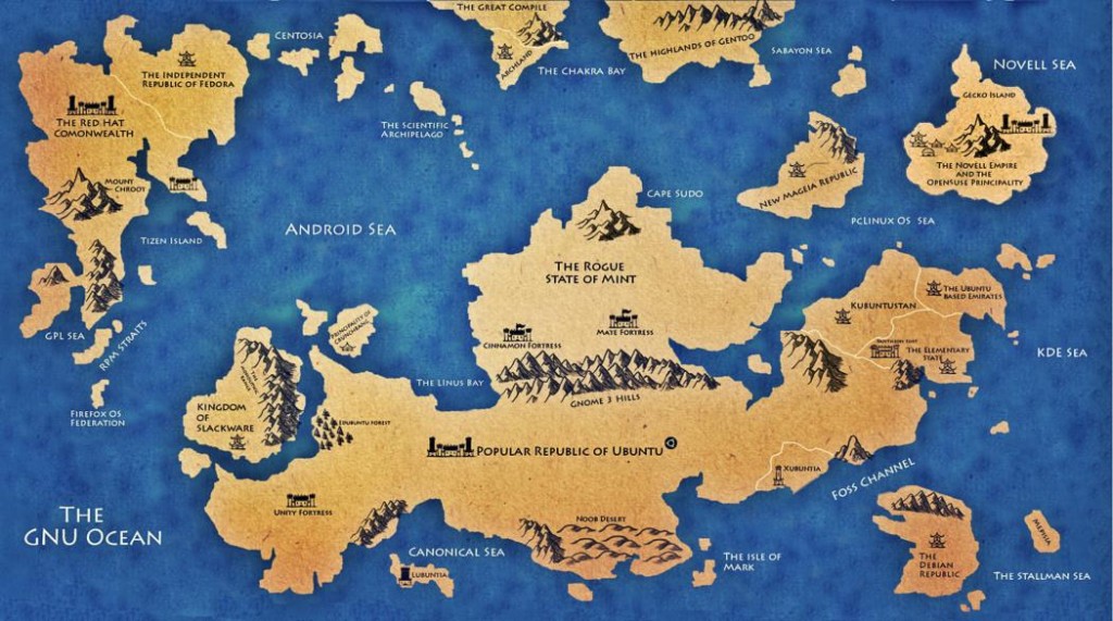 El gran mapa del mundo linux, ahora en comic – La mirada del replicante