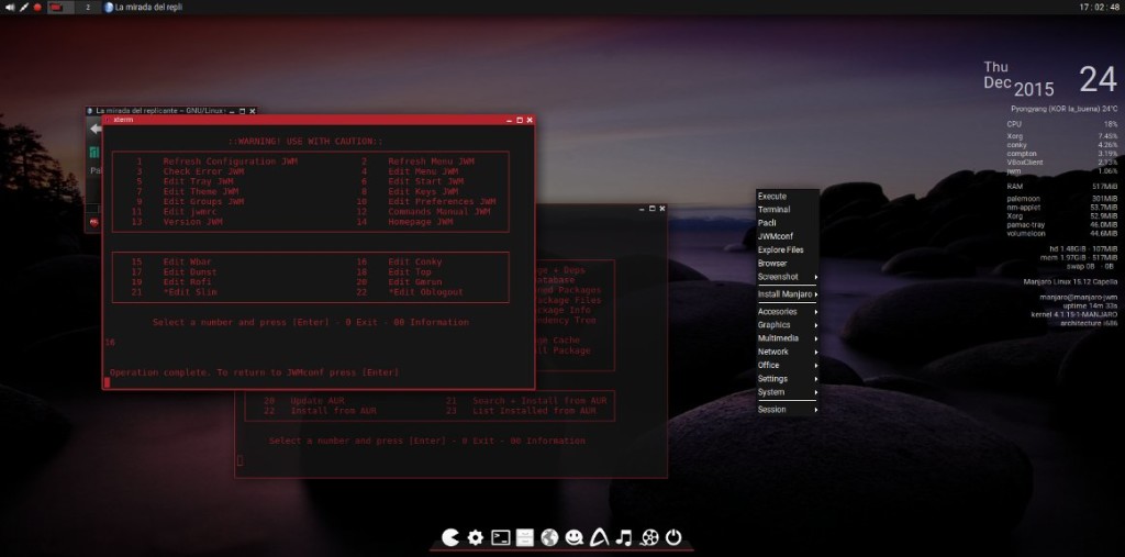 Manjaro JWM 15.12: distro ligera con gestor de software Pacli – La ...