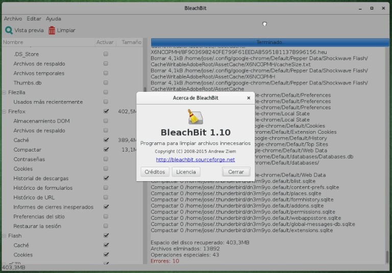 Mantén tu Linux limpio con Bleachbit 1.10 – La mirada del replicante